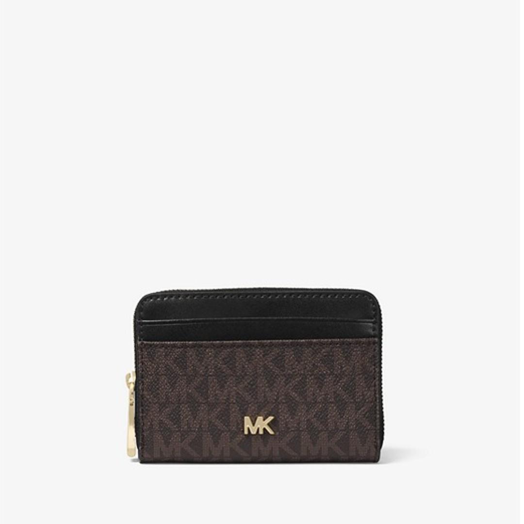 Small logo and leather wallet michael kors best sale