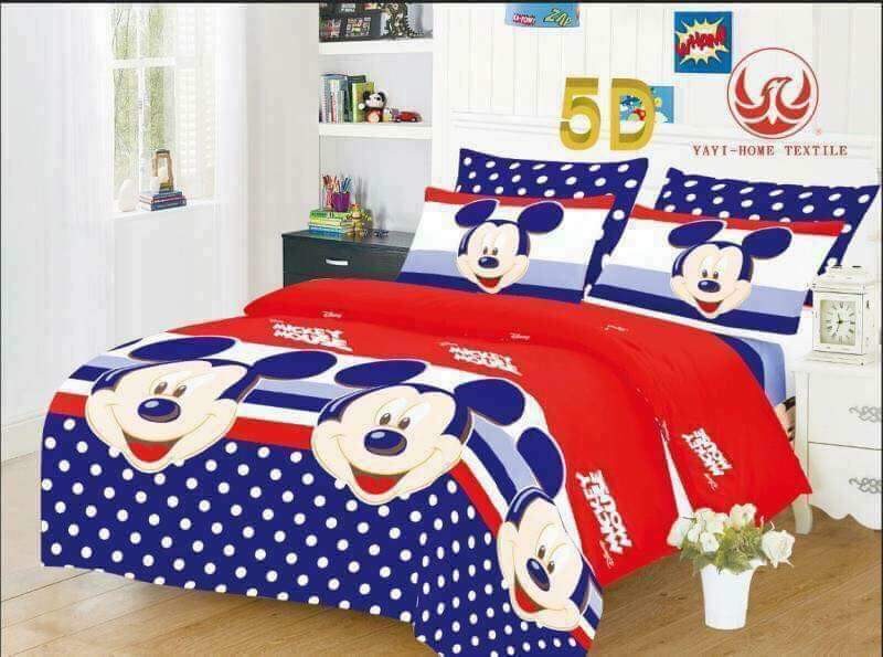 Mickey Minnie Bedsheet Set W Curtain