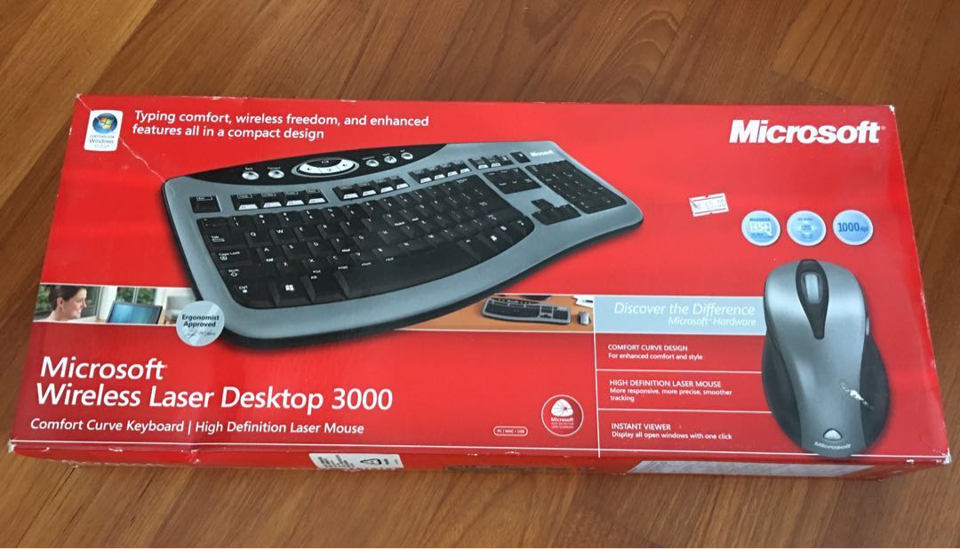 Microsoft Wireless Laser Desktop 3000 Keyboard Mouse