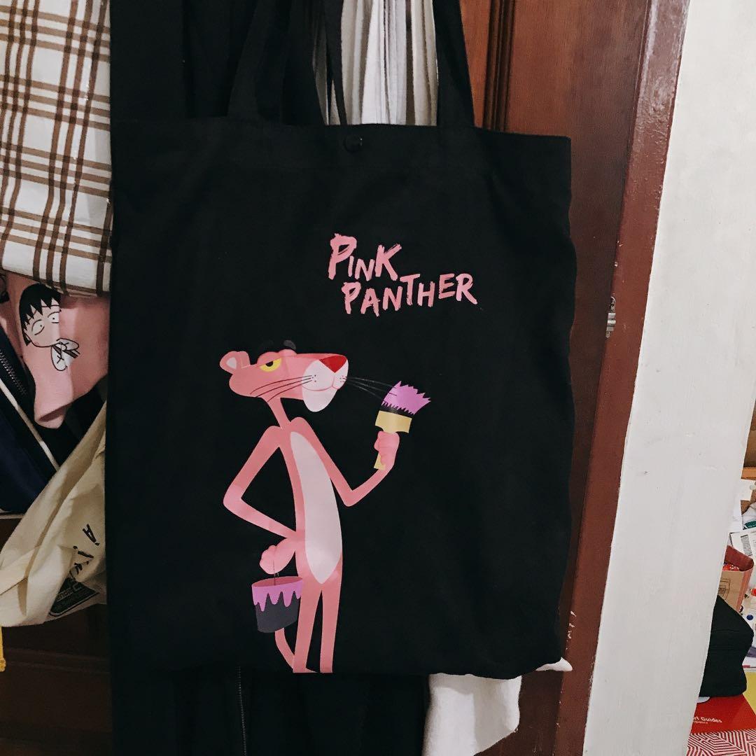 miniso pink panther tote bag