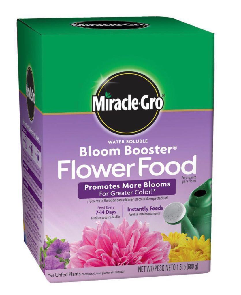 Miracle Gro Water Soluble 1.5lb BLOOM BOOSTER FOR FLOWERS or Miracle