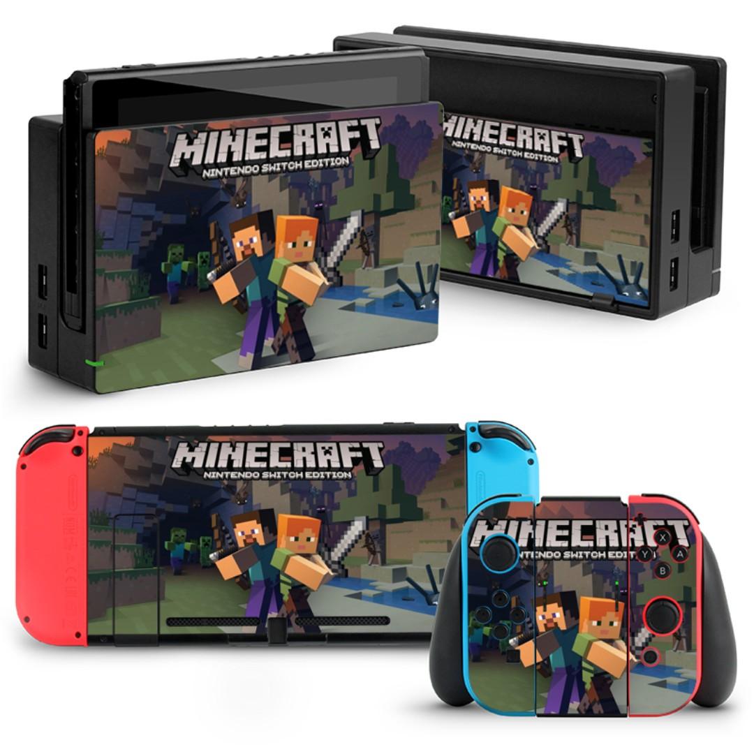 Nintendo Switch Skin Minecraft Toys Games Video Gaming