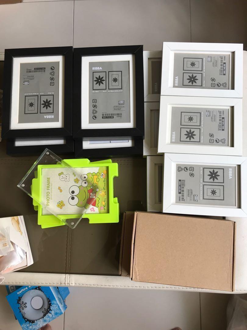 Photo Frame 4r X 4 Black And 6 White Ikea Ribba Everything Else