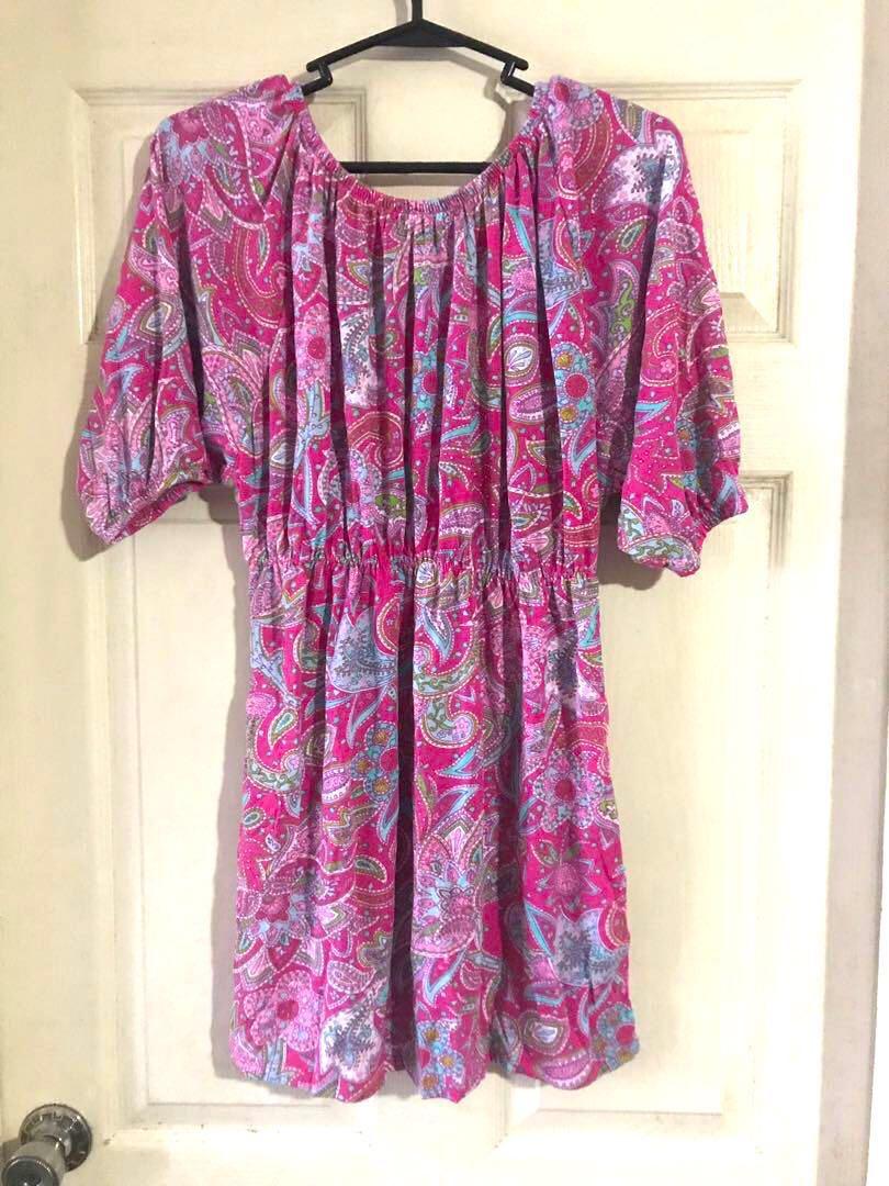 Pink Paisley Blouse Dress (Category: Blouses) located in Antipolo. Submitted by annstunning (Listing ID 195529389, Image 1). Description: Used once #garagesale11.