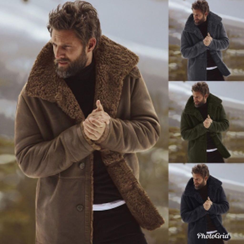 Po Men S Stylish Fur Collar Winter Coat Trench Coat Men S Fashion Clothes Outerwear On Carousell