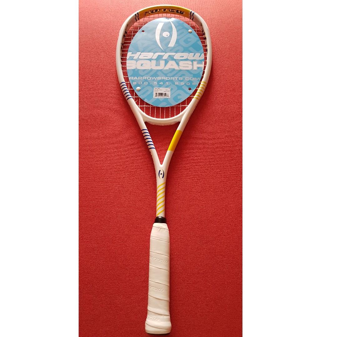 (SALE!!!) Harrow Vapor Squash Racquet (In classy White / Royal / Yellow