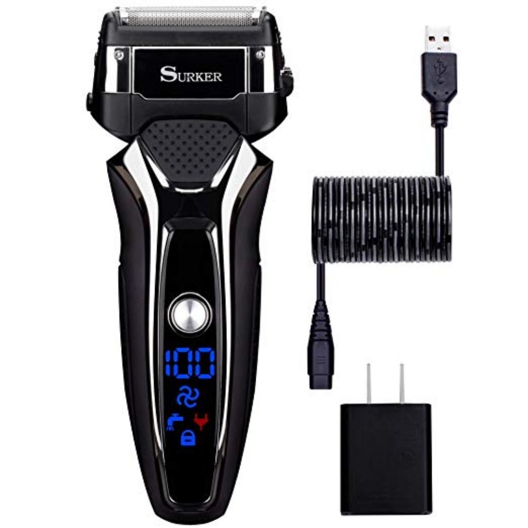 Surker Electric Shaver For Men Wet Dry Foil Shaver Mens Electric Razor Usb Charge 90 Minutes Lithium Battery Life Fathers Day Gifts Surker Rscw 9008 Electronics Others On Carousell