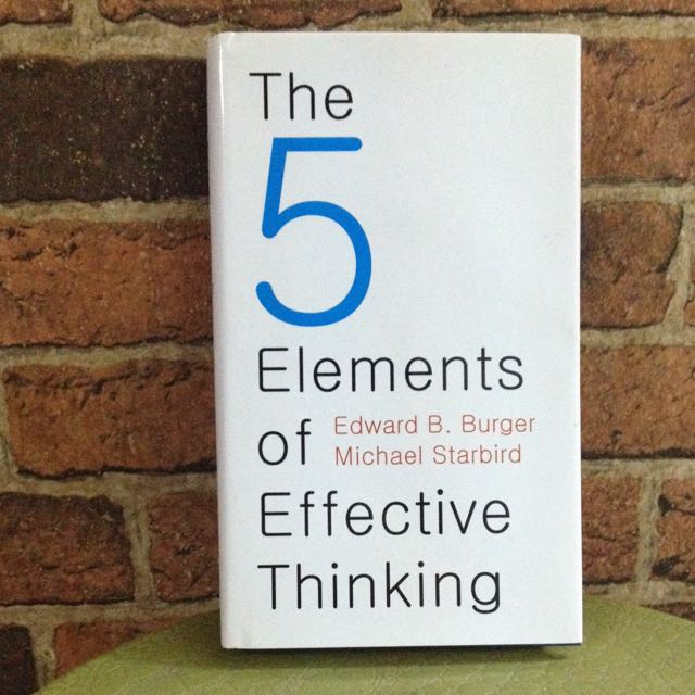 The 5 Elements Of Effective Thinking Books Stationery Non