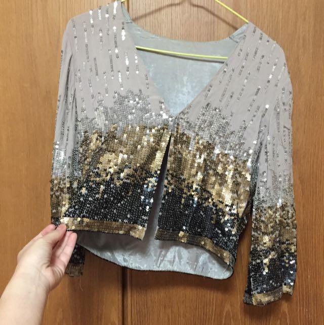 Topshop hotsell sequin jacket