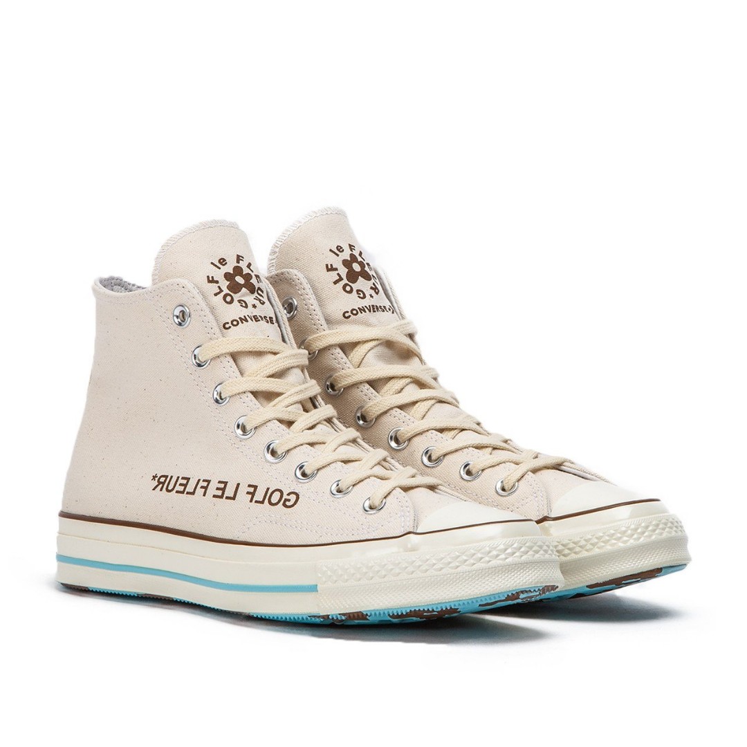 UK10/US10: CONVERSE X GOLF LE FLEUR CHUCK 70 HI IN PARCHMENT, Men's  Fashion, Footwear, Sneakers on Carousell