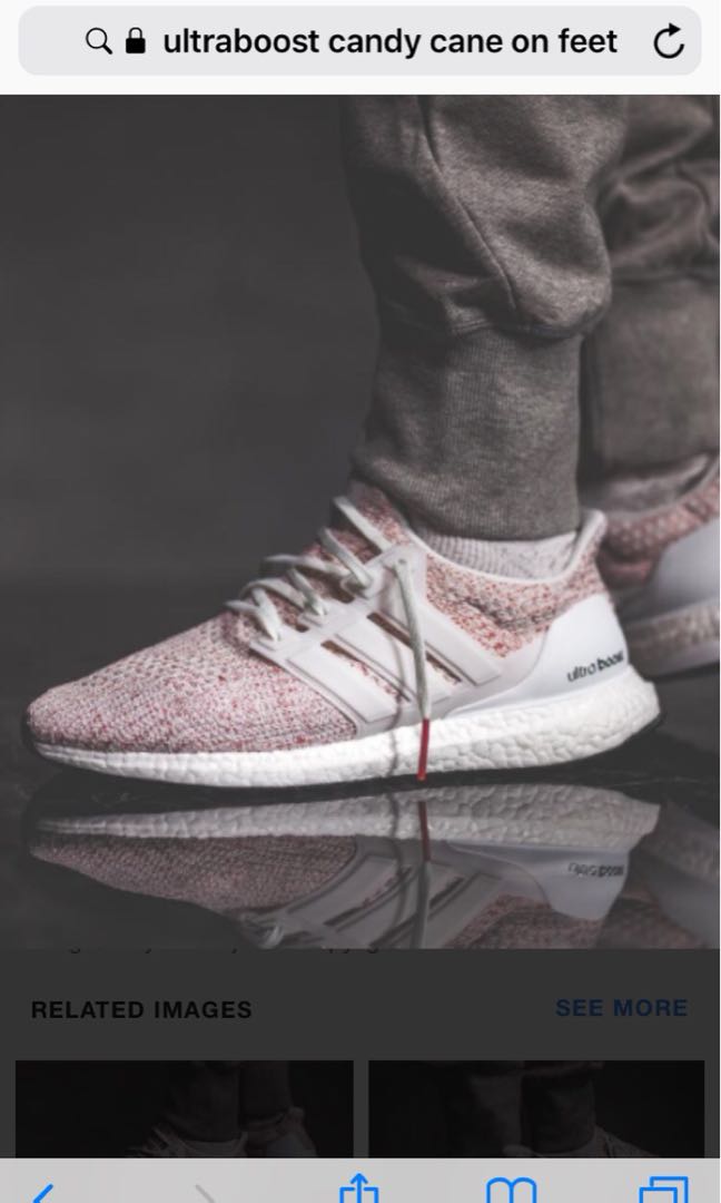 Candy cane ultra boost on deals feet