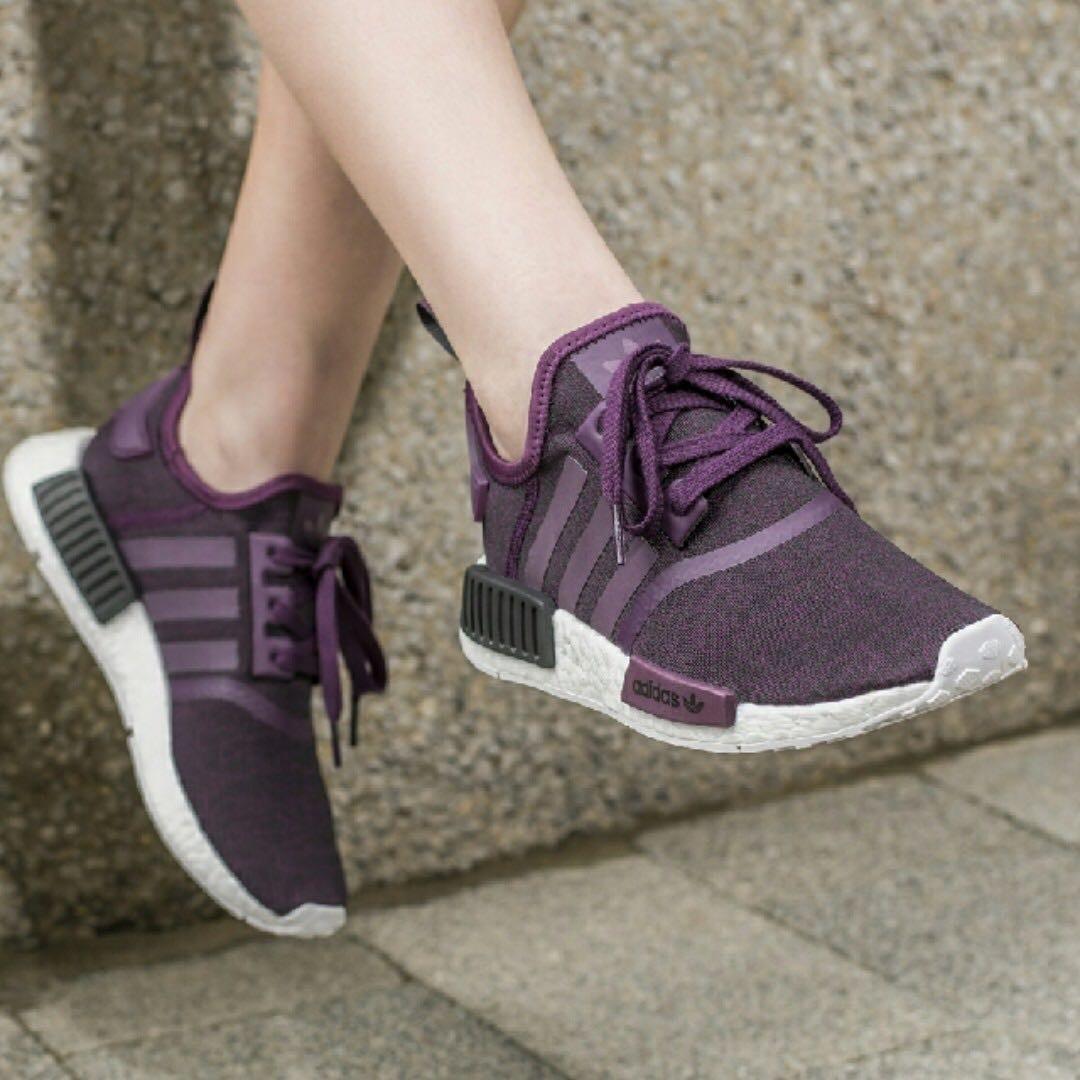 purple adidas womens