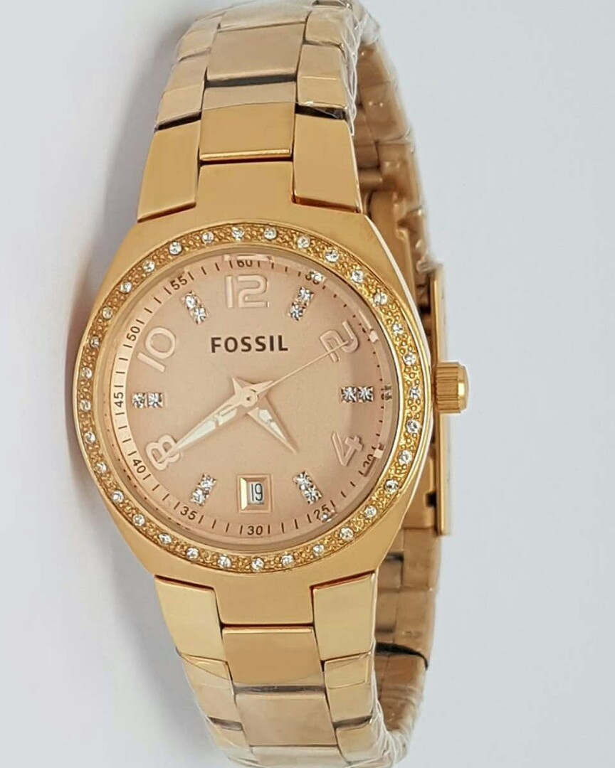 US Bought Authentic Fossil AM4508 Serena Women s Glitz Rose Gold