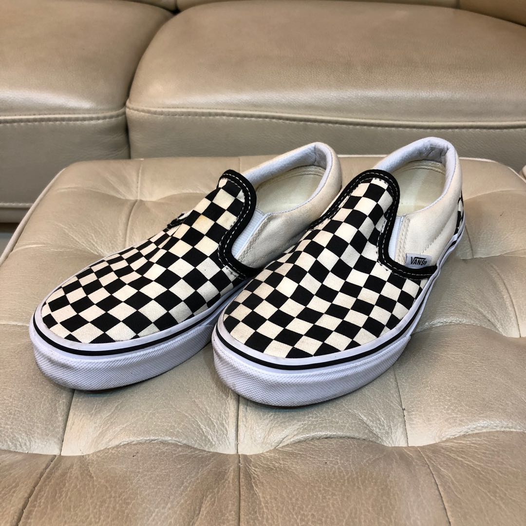 Used Vans Checkerboard Slip ons US 3 