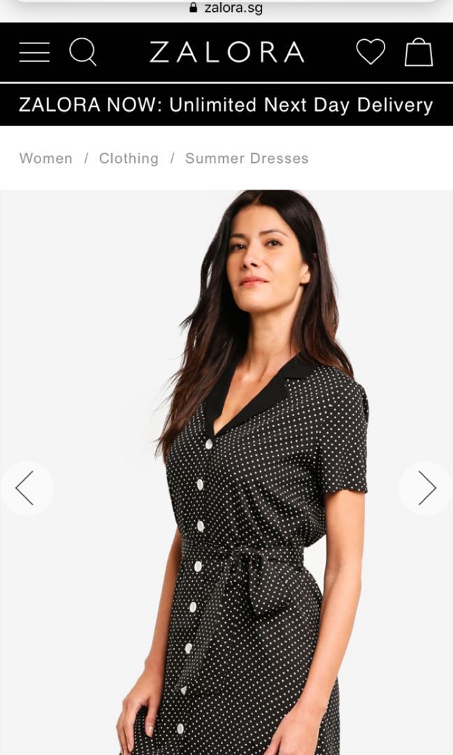 zalora polka dot dress