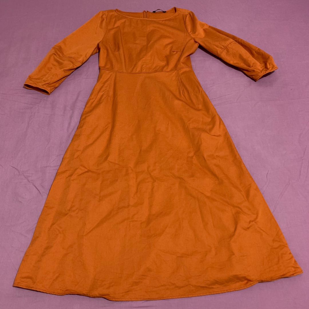 zara orange dress