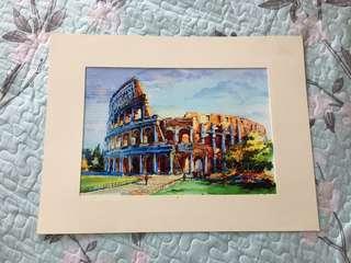 Colloseum Italy Painting