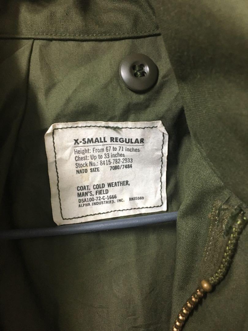 公發 M65 XS-R Alpha 1972 古著 軍綠 外套 parka 老品