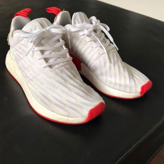 Adidas NMD R2 White, Men's Fashion, Footwear, Sneakers on Carousell