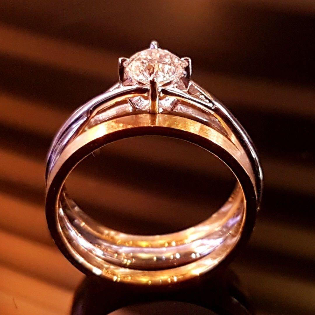 AUTIUM Stella Puzzle Wedding bands anniversary ring couple ring