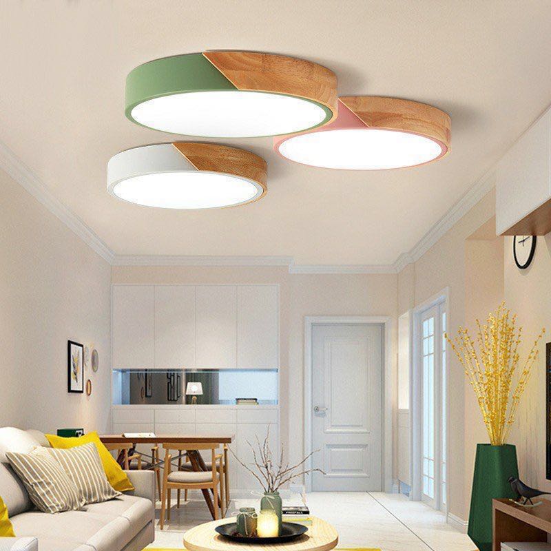 SKU1401macaron wood ceiling light bedroom light(free plate