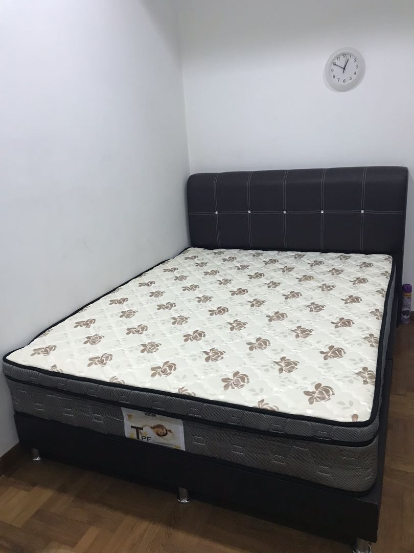 Cheap Queen Size Bed, Furniture & Home Living, Furniture, Bed Frames & Mattresses on Carousell