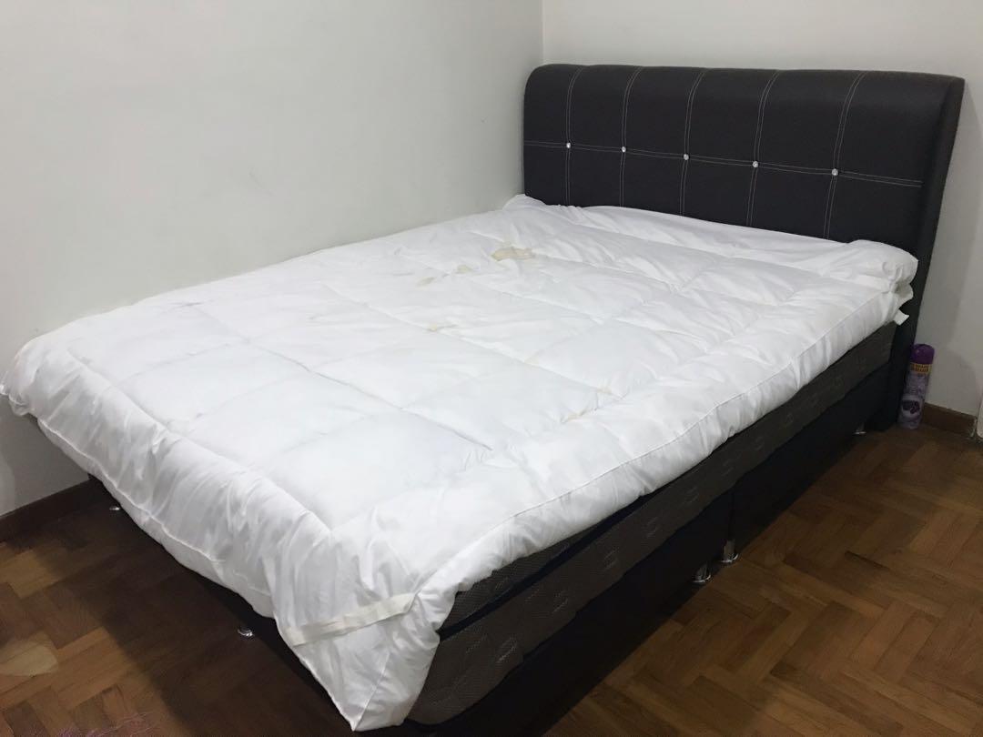 Cheap Queen Size Bed, Furniture & Home Living, Furniture, Bed Frames
