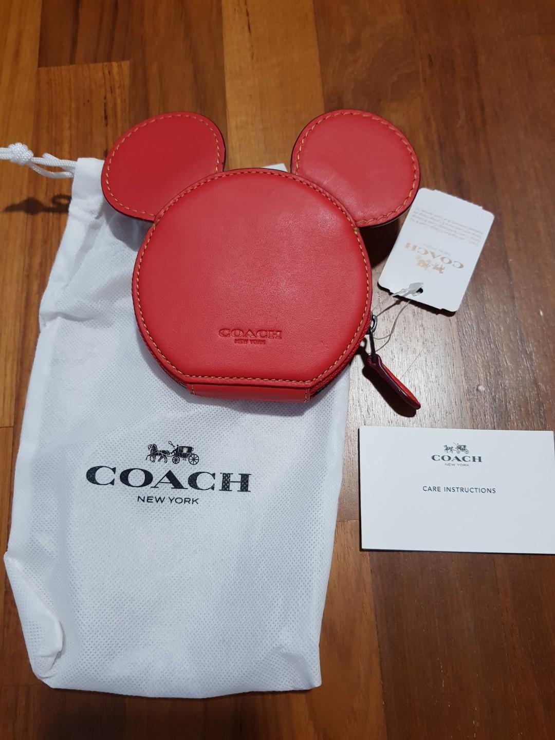coach mickey mouse coin purse