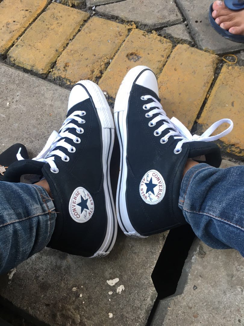 Converse Chuck Taylor All Star High Street Hi Men Sneakers Shoes Black Sepatu Cowo Fesyen Pria Sepatu Sneakers Di Carousell