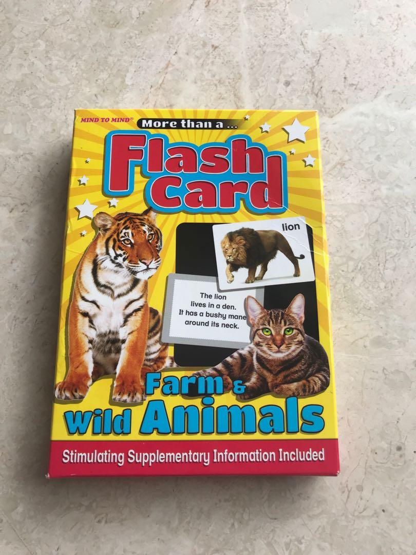 Farm & Wild Animals Flashcards, Hobbies & Toys, Books & Magazines,  Assessment Books on Carousell