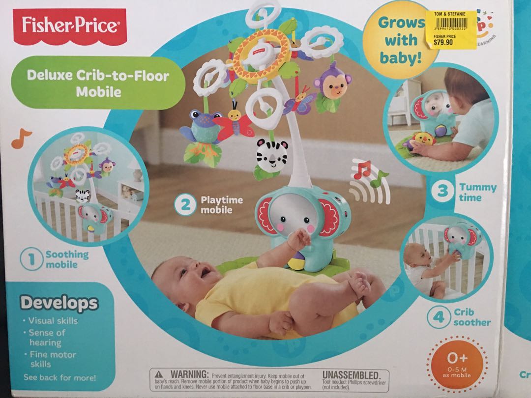 fisher price deluxe crib to floor mobile