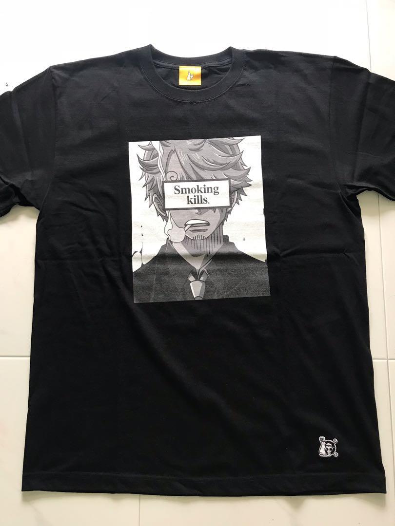 Fr2 X One Piece Sanji X Smoking Kills Tee Men S Fashion Clothes Tops On Carousell