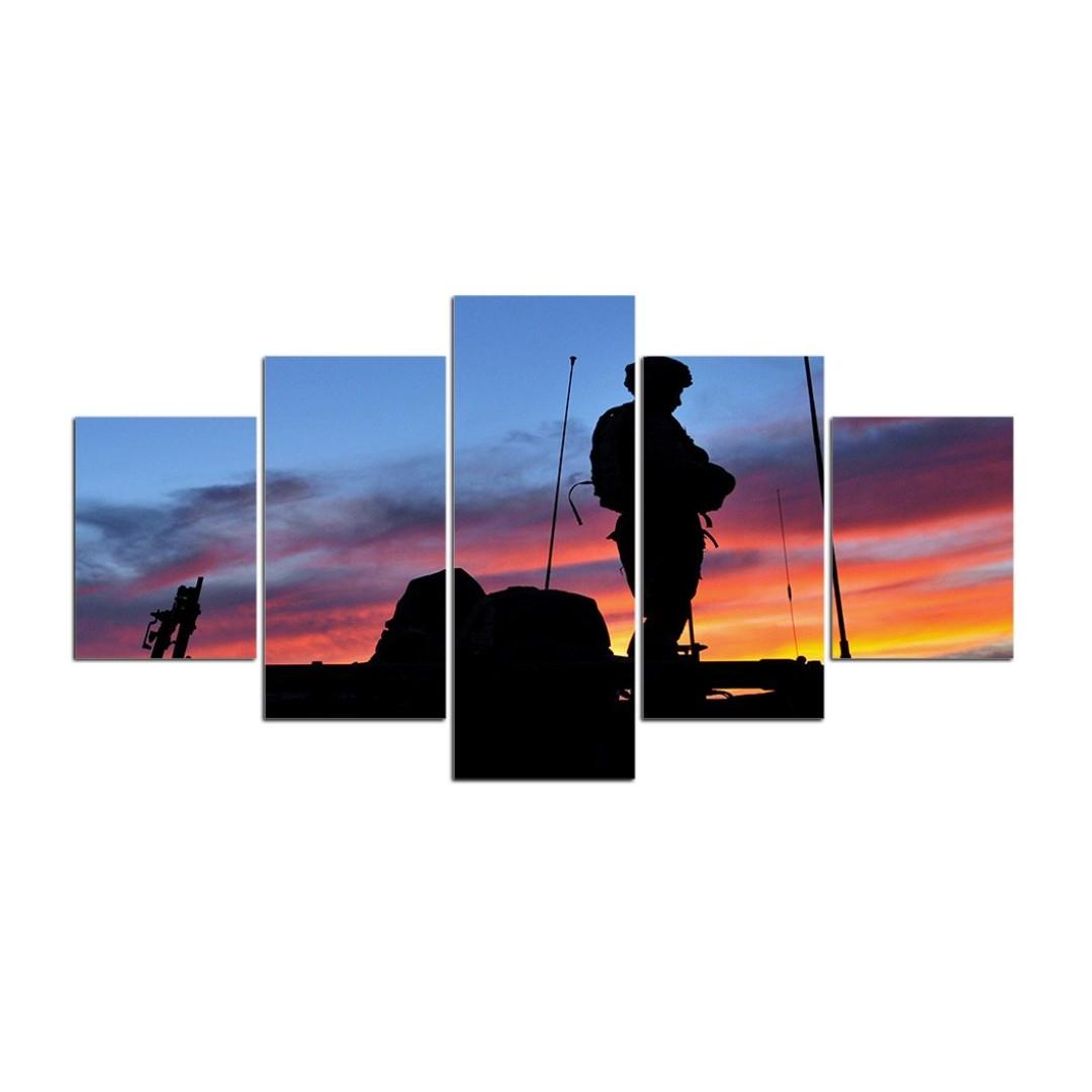 Wallpaper Framed Print Army Soldier Patrol Stand Guard Sunset Wall Art Canvas Room Office Decoration Artwork Design Craft Art Prints On Carousell Desktop Wallpaper