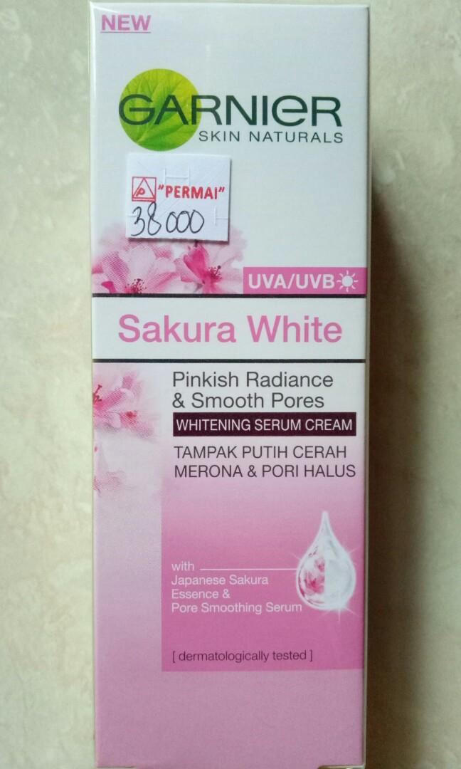 garnier sakura white pinkish radiance whitening cream harga