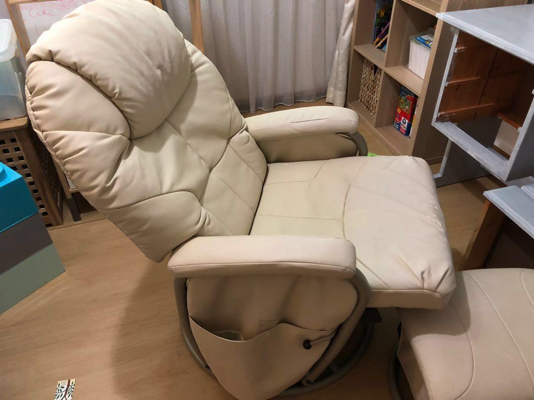 Gliding rocker Nursing chair with stool, Babies & Kids, Baby Nursery