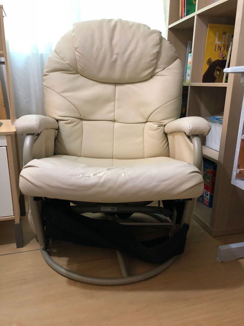 Gliding rocker Nursing chair with stool, Babies & Kids, Baby Nursery
