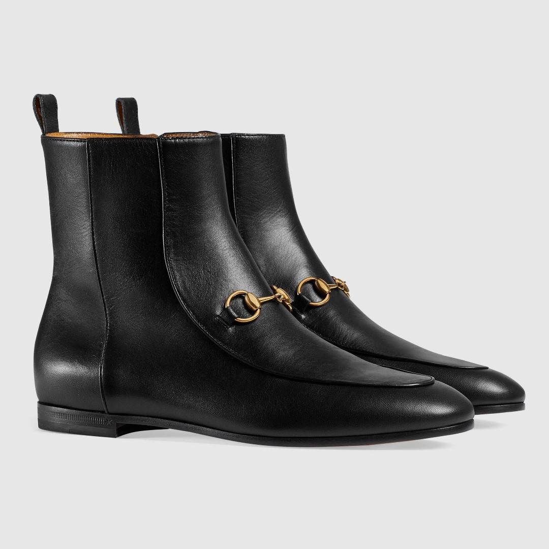 gucci jordaan leather ankle boot