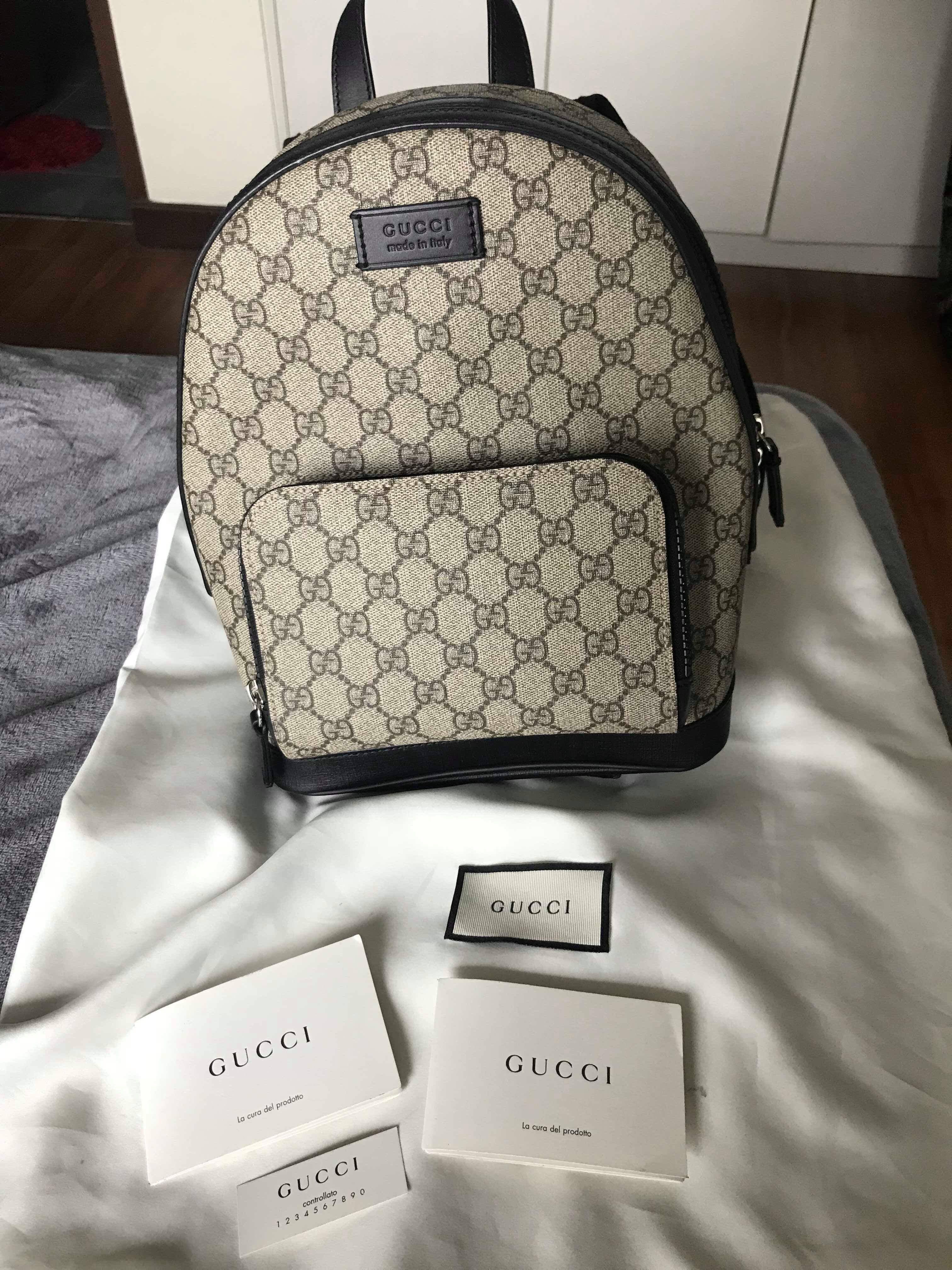 Gucci monogram backpack on sale