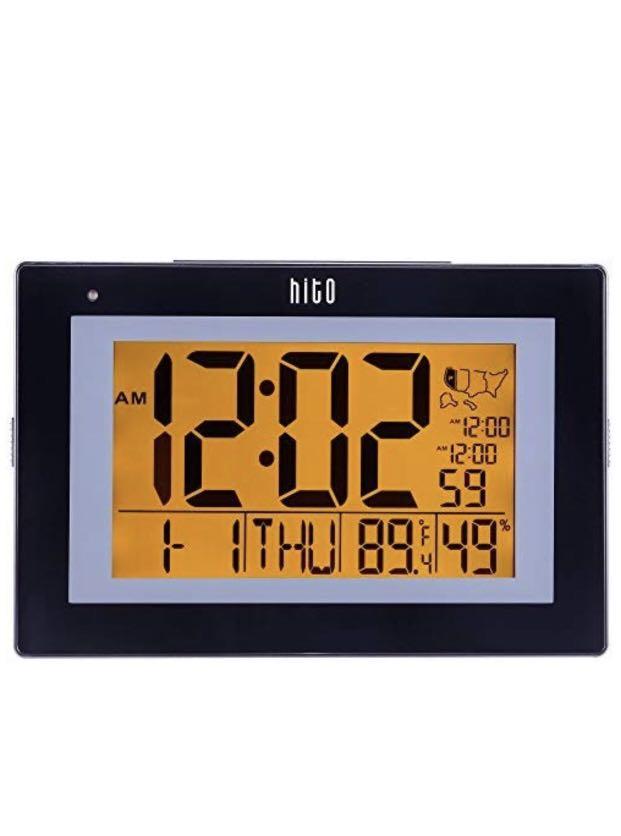 Hito 9 5 Large Digital Battery Atomic Alarm Clock Desk Wall Atomic Alarm Clock Desk Wall