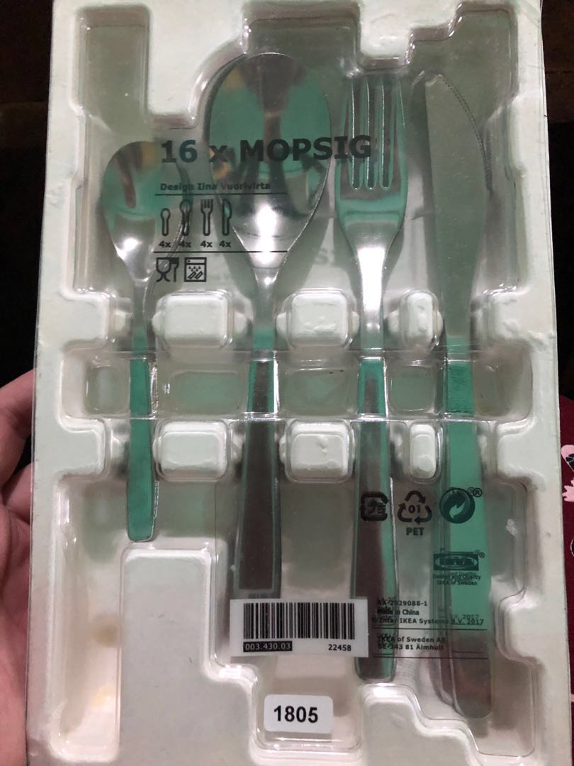 Ikea 16pc Cutlery Mopsig Kitchen Appliances On Carousell