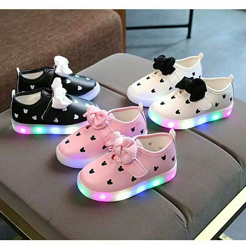Import Sepatu Mickey Led Motif Pita Lucu Anak Perempuan Bayi Anak Baju Anak Perempuan 1 Hingga 3 Tahun Di Carousell