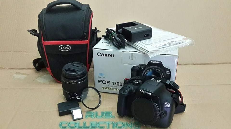 kamera canon eos 1300d kit wifi ada box mulus banyak bonus