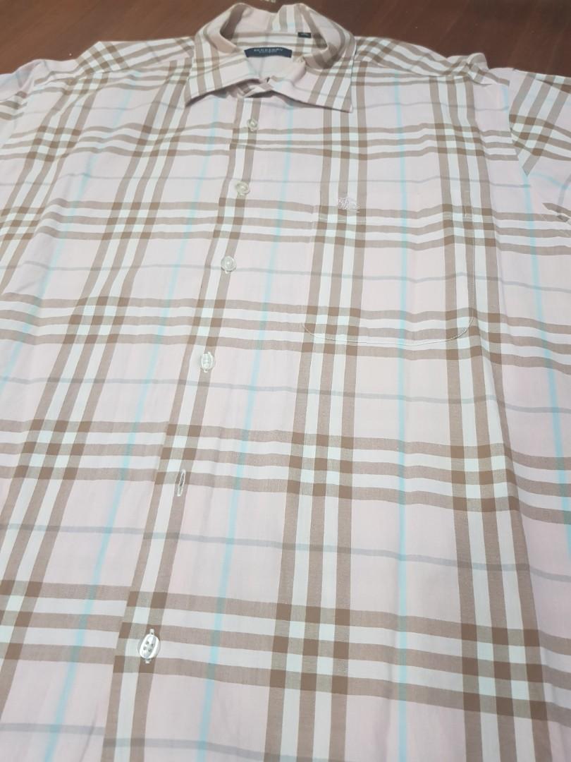 Kemeja Burberry Men Check Shirt Fesyen Pria Pakaian Atasan Di Carousell