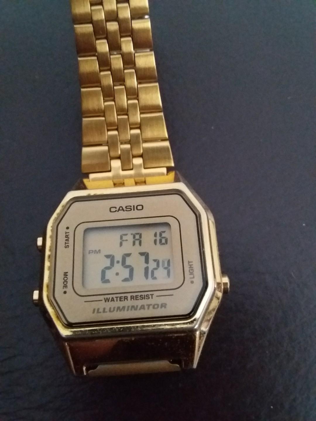 casio gold color watch