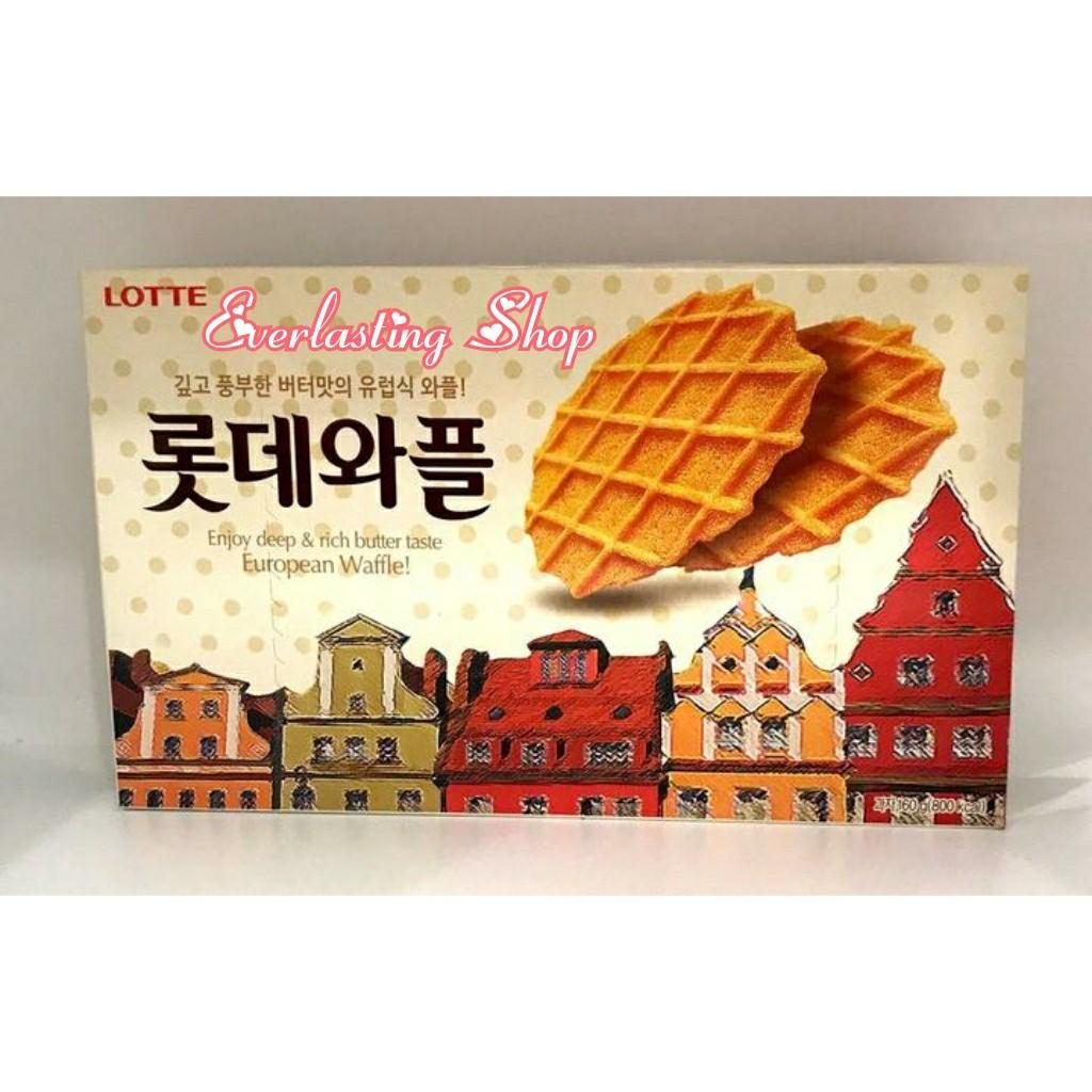 Lotte Waffle Sugar Korea Imported Snacks Cream Cracker Crackers Egg