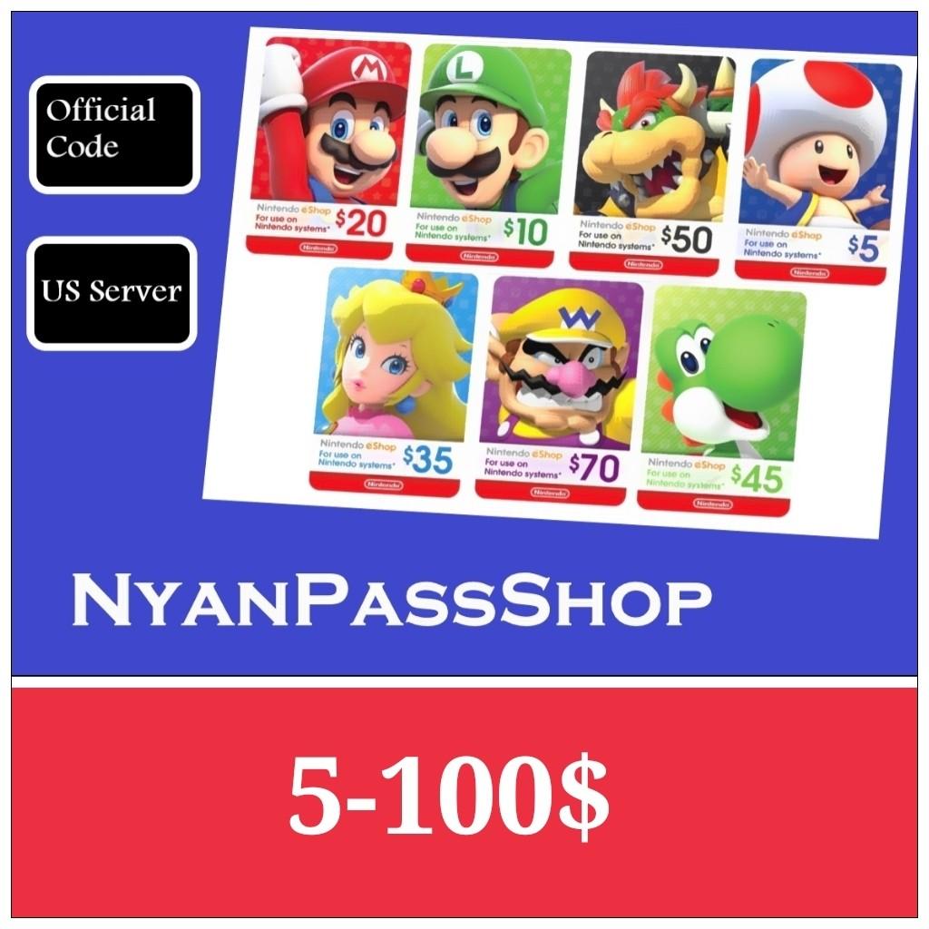 Nintendo Eshop Card 5 10 20 30 50 60 100 Usd Video Gaming Video Games On Carousell