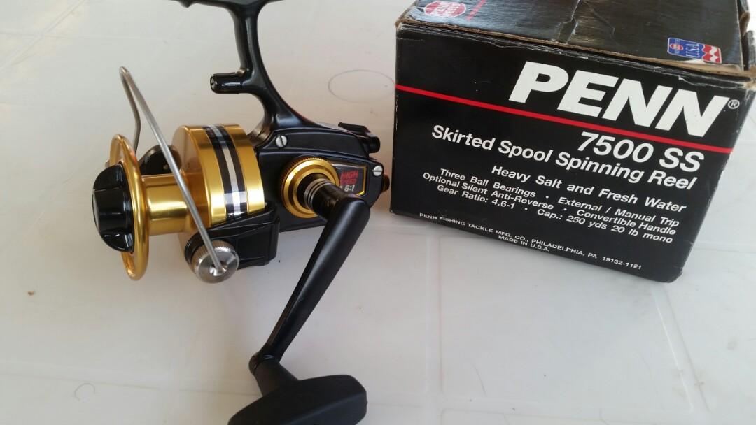 Penn 7500ss Spinning Reel and Rod Combo - sporting goods - by owner - sale  - craigslist