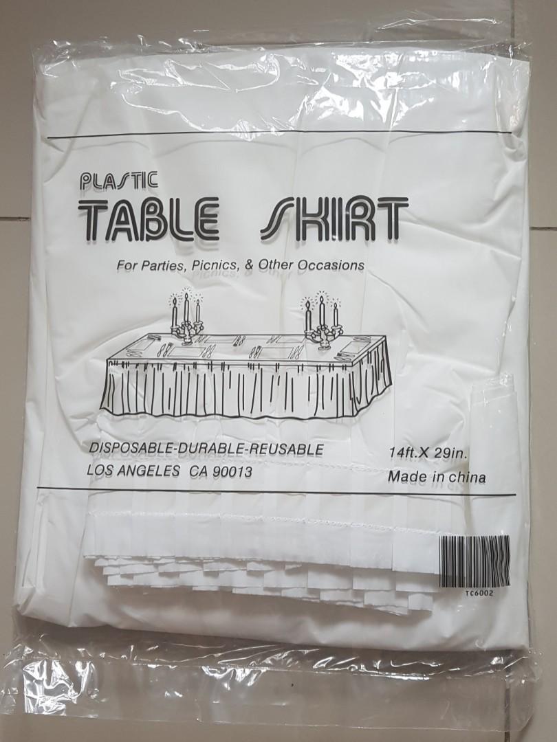 Plastic Table Skirt New (Category: Table Linen & Textiles) located in Rizal. Submitted by cherry_garcia (Listing ID 189652727, Image 1). Description: 20 pcs. Available Mode of Payment : GCash/Maya Mode of Delivery : Lalamove/LBC Location : Filinvest East Marcos Highway Cainta, Rizal.