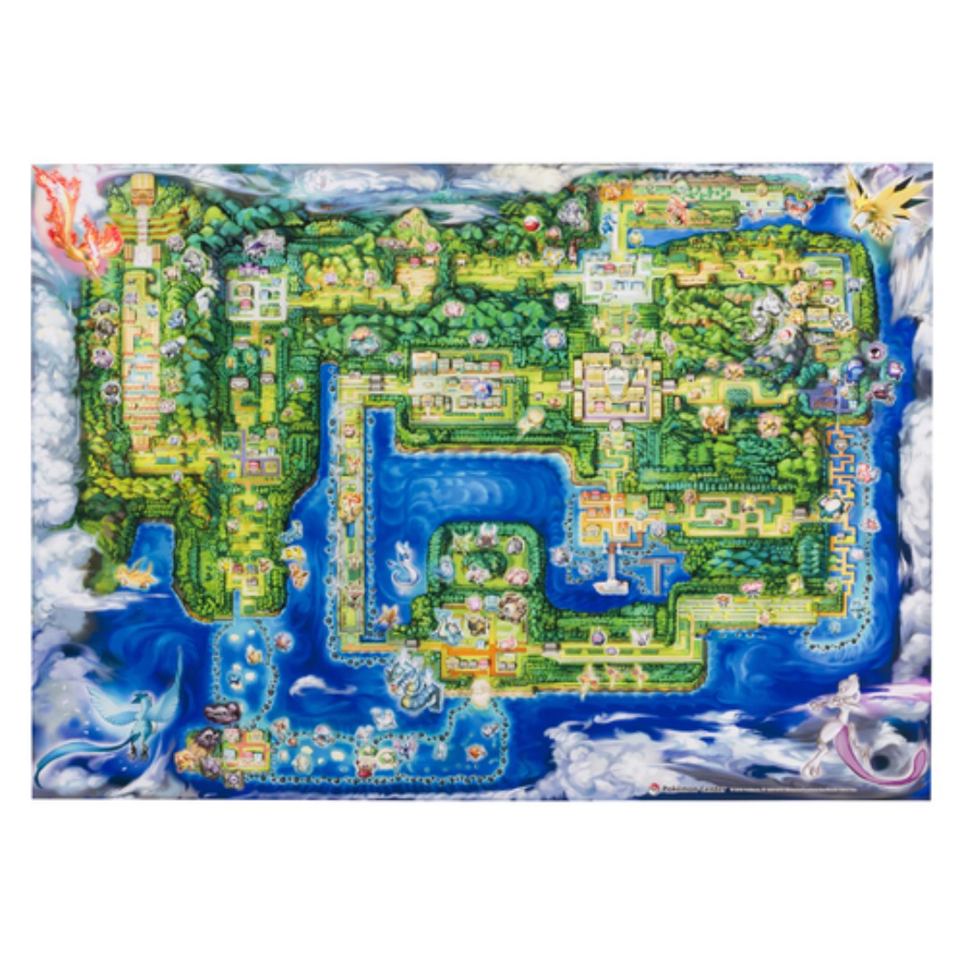 Pokemon Center Exclusive Let s Go Pikachu Let s Go Eevee Kanto Map 