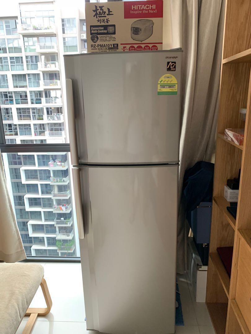 Sharp 2door Fridge and Hitachi Rice Cooker, TV & Home Appliances